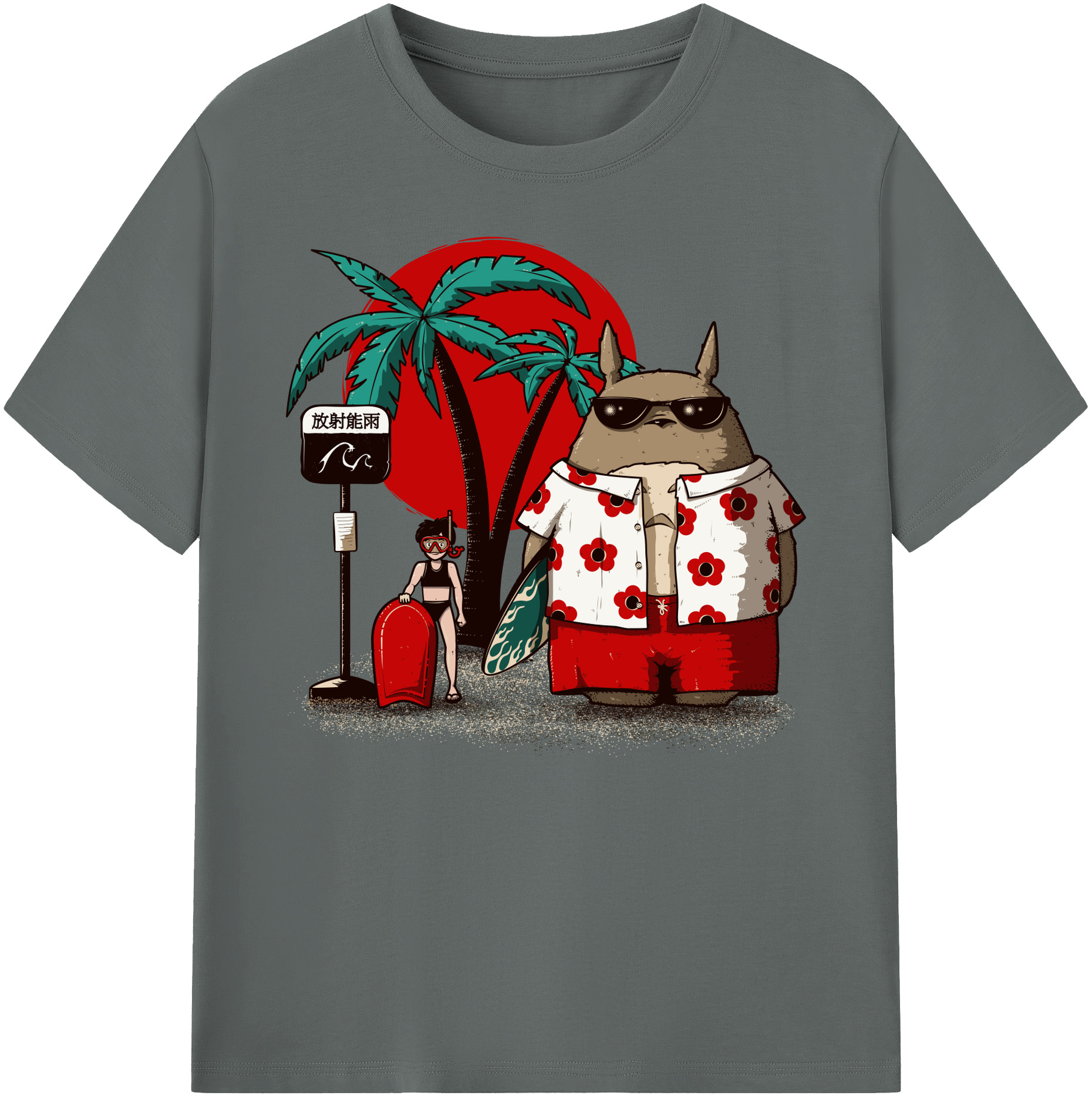 （画像用） となりのトトロ 草壁メイ 草壁サツキ My Neighbor Totoro Satsuki Kusakabe Mei Kusakabe 綿100％ メンズ半袖Tシャツ｜肌触りやわらか＆通気性